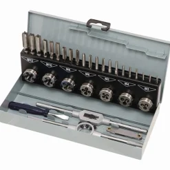 Sale Coffret tarauds et filières M3 à M12 – 32 pièces – 3 passes Outils