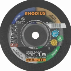 Clearance Disque à tronçonner multi-usages Proline Multi XT69 230 x 1.9 x 22.3 - Rhodius Outils