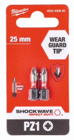 Online Embouts de vissage Shockwave PZ 25mm - 2 pièces - Milwaukee Outils