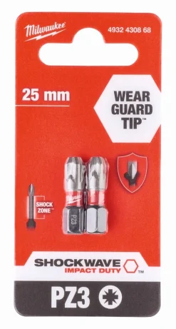 Online Embouts de vissage Shockwave PZ 25mm - 2 pièces - Milwaukee Outils