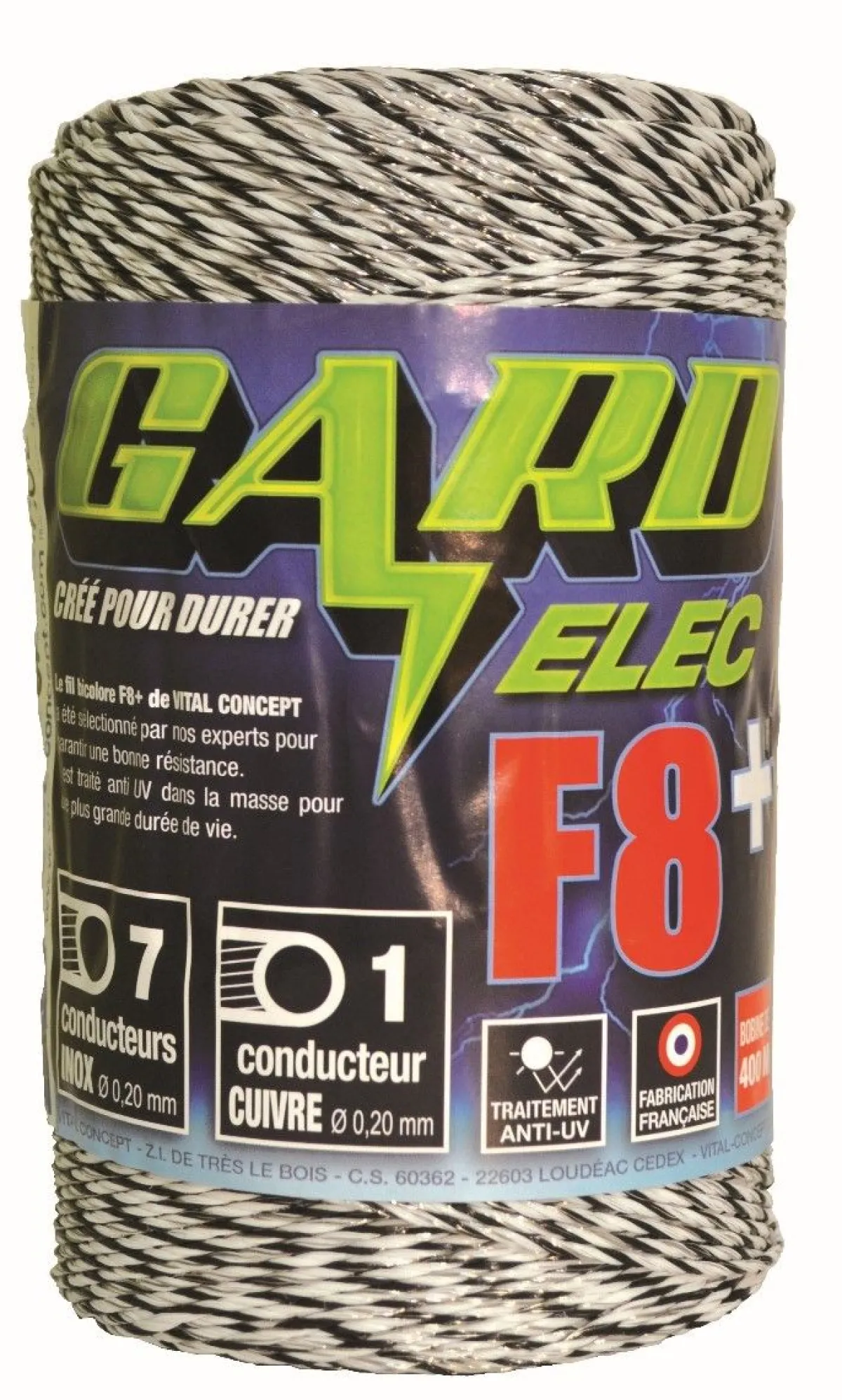 New Fil F8 + - Gardelec - 400m Fil De Clôture