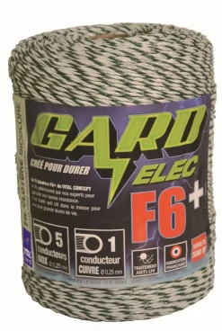 Online Fil F6 + blanc-vert - Gardelec - 500m Fil De Clôture