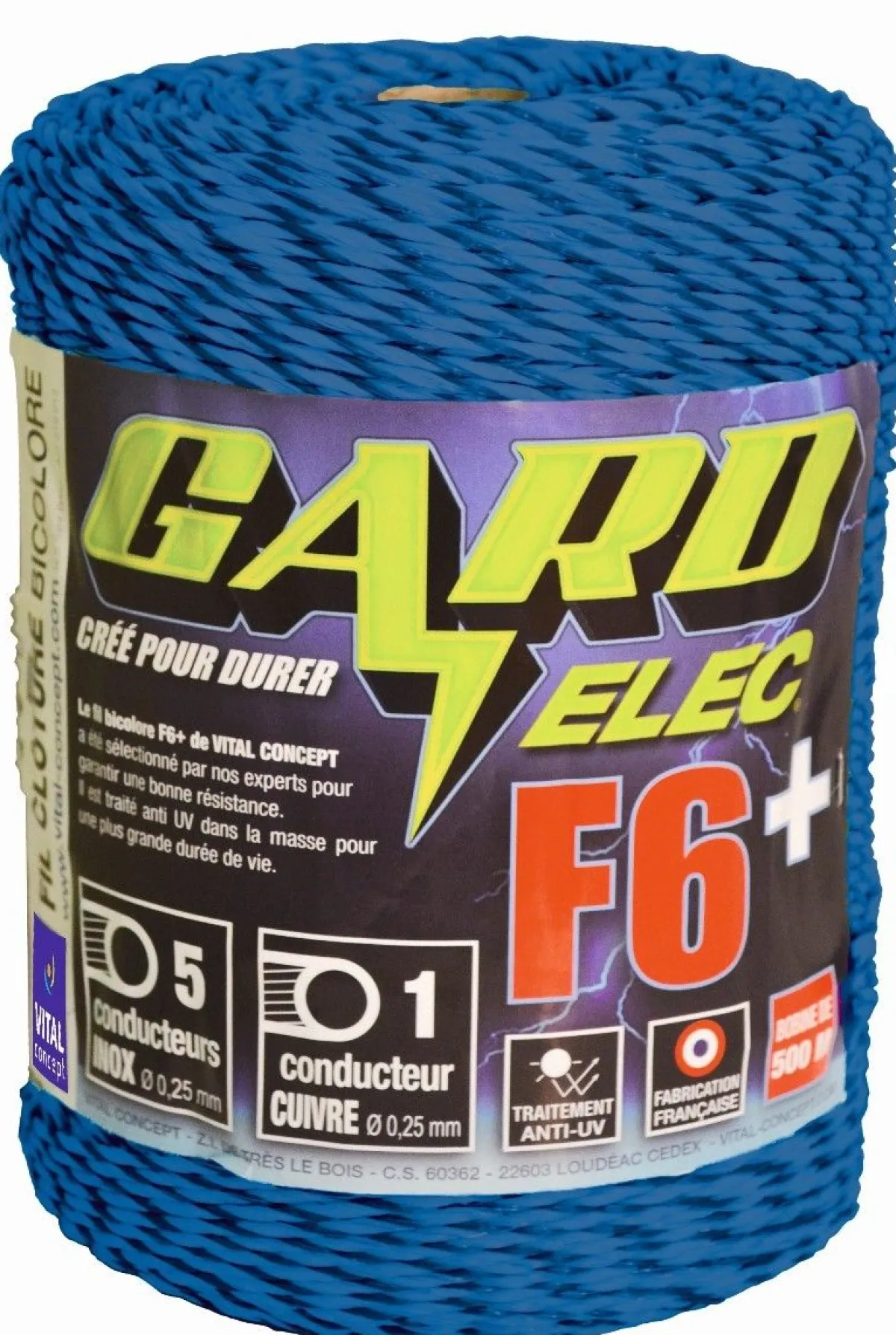 Outlet Fil F6 + Bleu - Gardelec - 500m Fil De Clôture