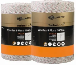 Sale Fil Vidoflex 9 TurboLine - blanc - Gallagher - 2 x 1000m Fil De Clôture