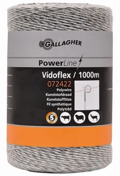 New Fil Vidoflex6 Powerline blanc - Gallagher - 1000m Fil De Clôture
