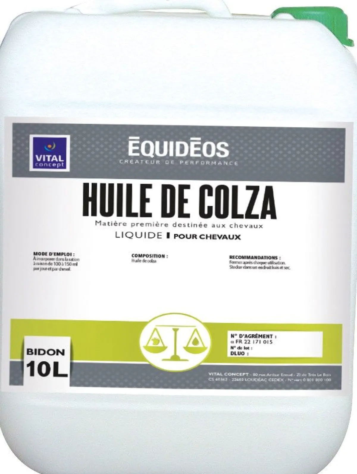 Huile de colza - 10L Matières Premières|Aliments Complémentaires