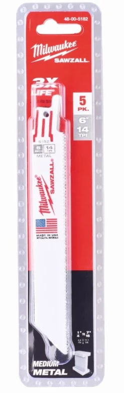Clearance Lame de scie sabre pour métal SIH 150mm - Milwaukee - 5 pièces Outils
