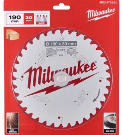 Clearance Lame de scies circulaires - Ø190 x Ø30 x 1.6mm - 36 dents ATB - Milwaukee Outils