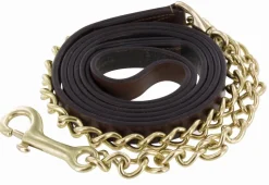 Outlet Longe de présentation en cuir avec simple chaîne à mousquetons Présentation En Main|Licols Et Longes