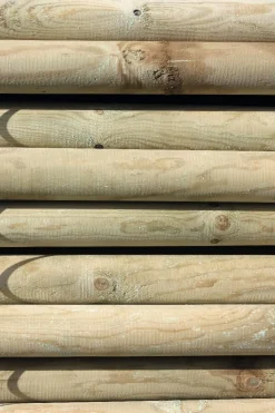 New Poteau rond en pin CL4 non épointé Piquets Bois