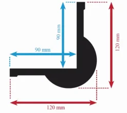Clearance Protection d'angle - caoutchouc - 90cm Habillage Parois De Box Et Barrières