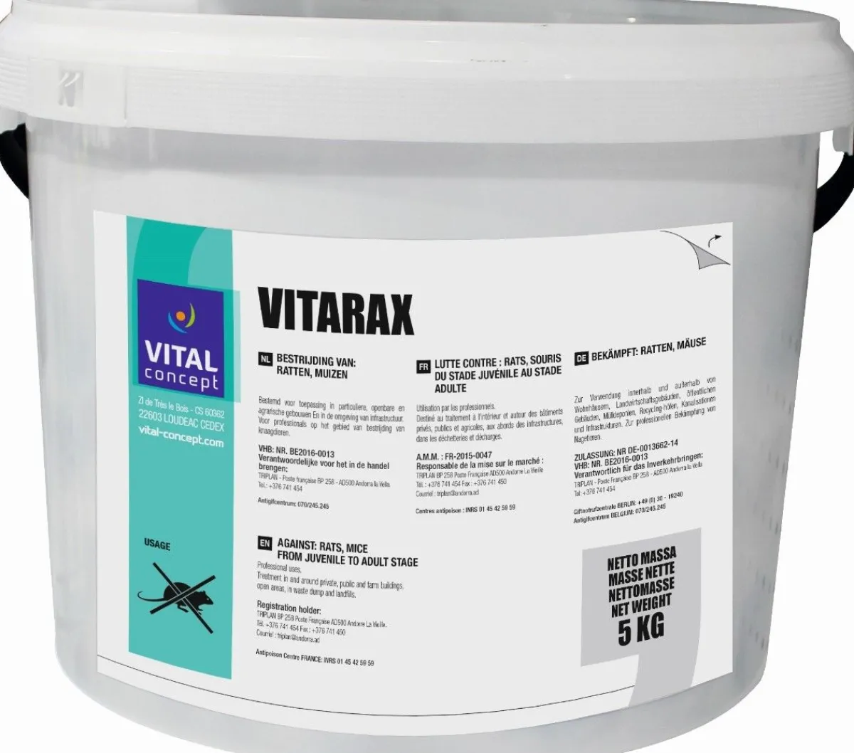 New Vitarax - 5kg Gestion Des Nuisibles